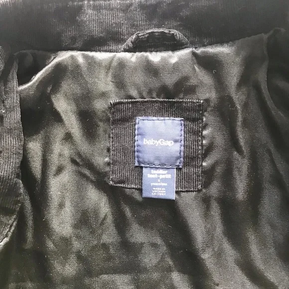 Babygap black corduroy light band jacket EUC 5T - Picture 5 of 6